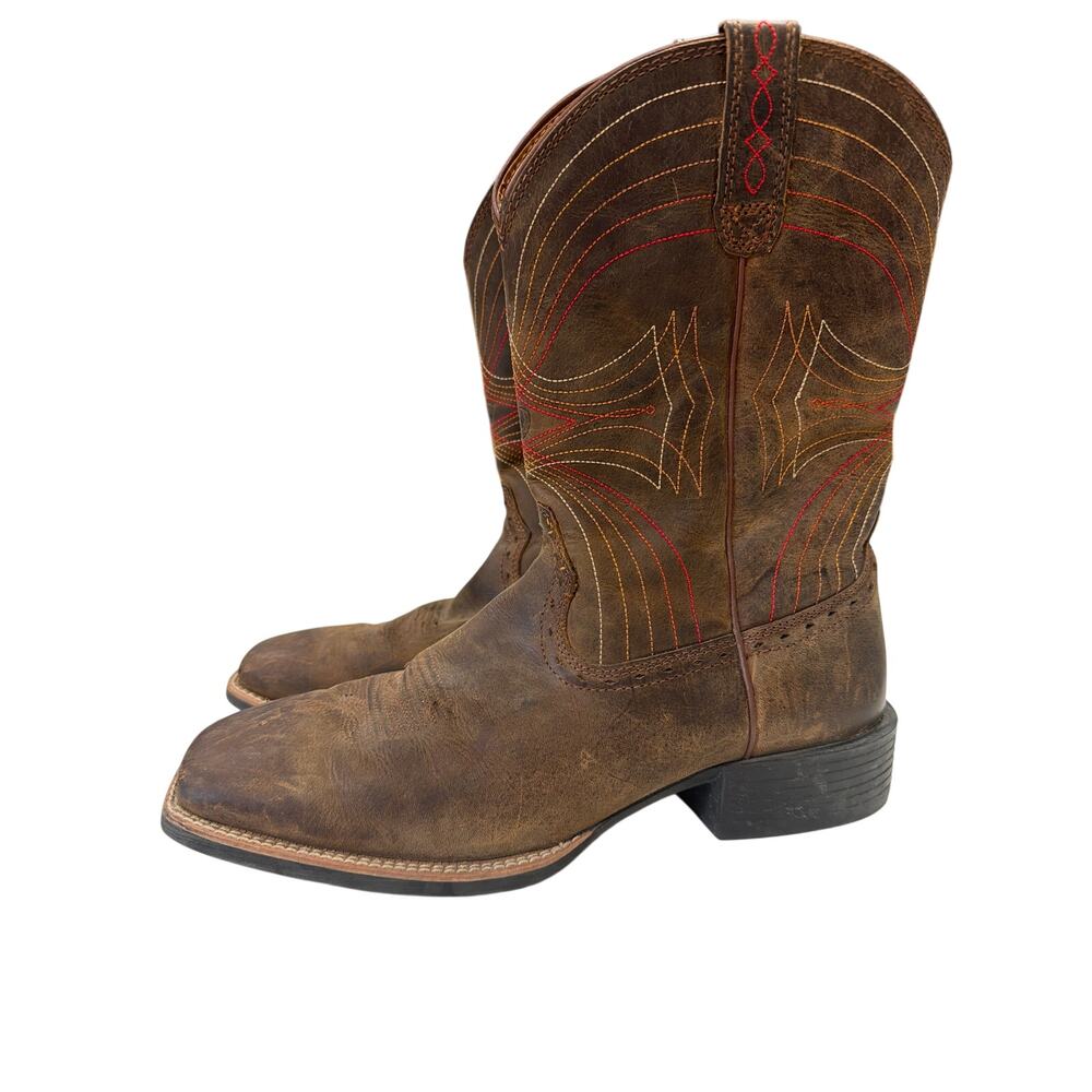 Ariat Men's 12D Sport Wide Square Toe Cowboy Boots Style 10010963 riding horses